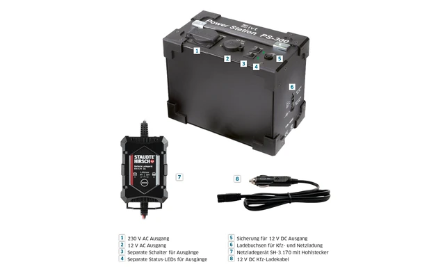 IVT PS 300 Power Station mit integriertem Sinus Wechselrichter 12 / 230 V 300 W IVT PS 300 Power Station Mit Integriertem Sinus Wechselrichter 12 / 230 V 300 W -Camping Im Freien 623179 4447175