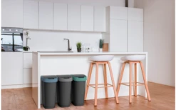 Rotho Twist Abfalleimer Mit Schwing- Und Klappdeckel 10 Liter Horizon Blau -Camping Im Freien 688593 4830146